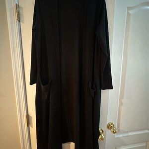 LuLaRoe Black Long Sleeve Duster Cardigan with Pockets